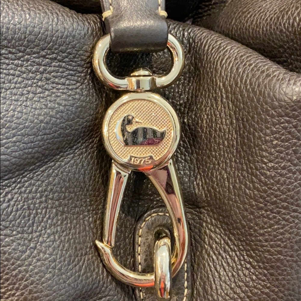 Dooney & Burke Pebble Leather Logo Lock Hobo - Picture 4 of 8